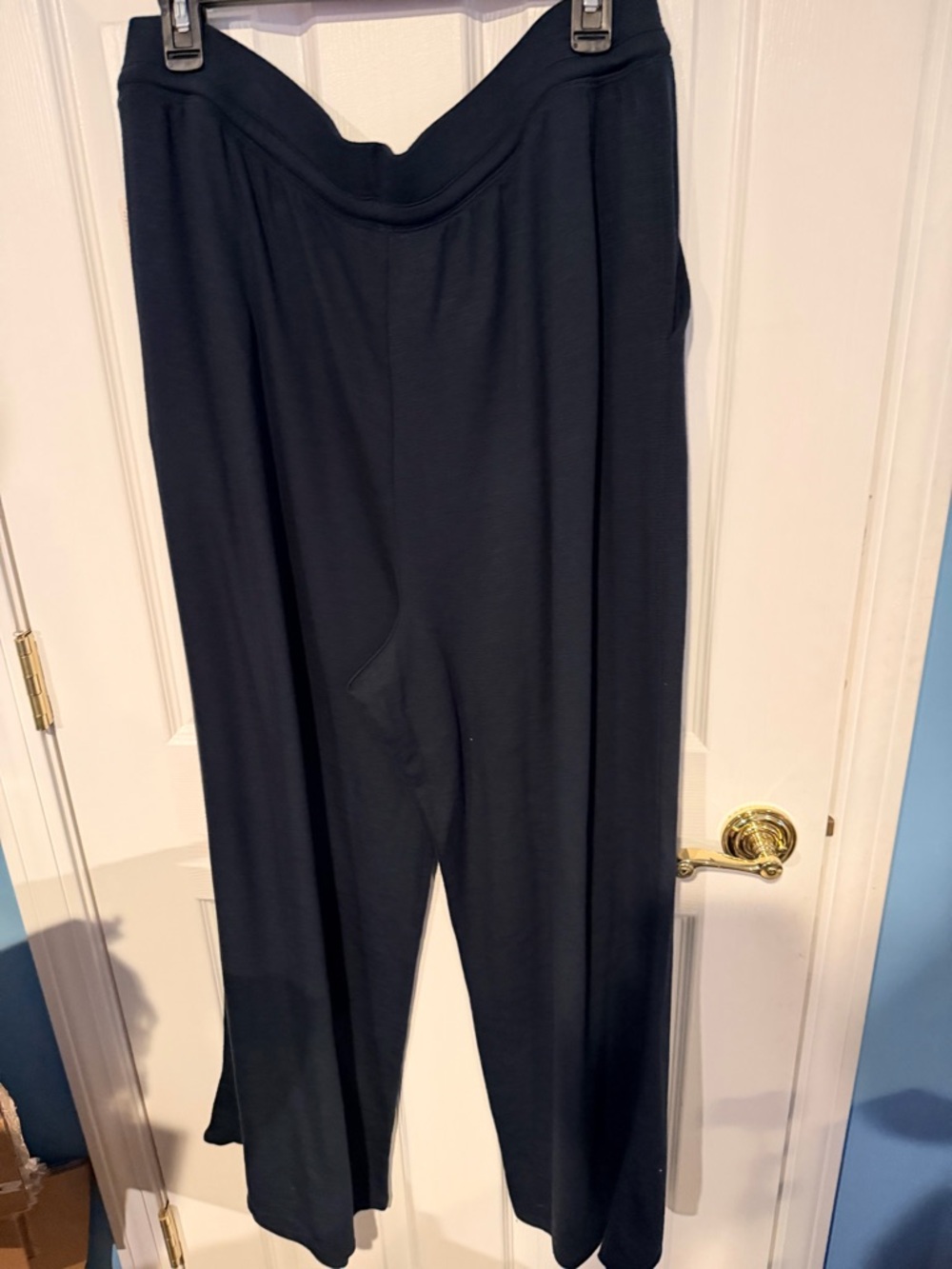 Anthropologie Black Wide-Leg Lounge Pants